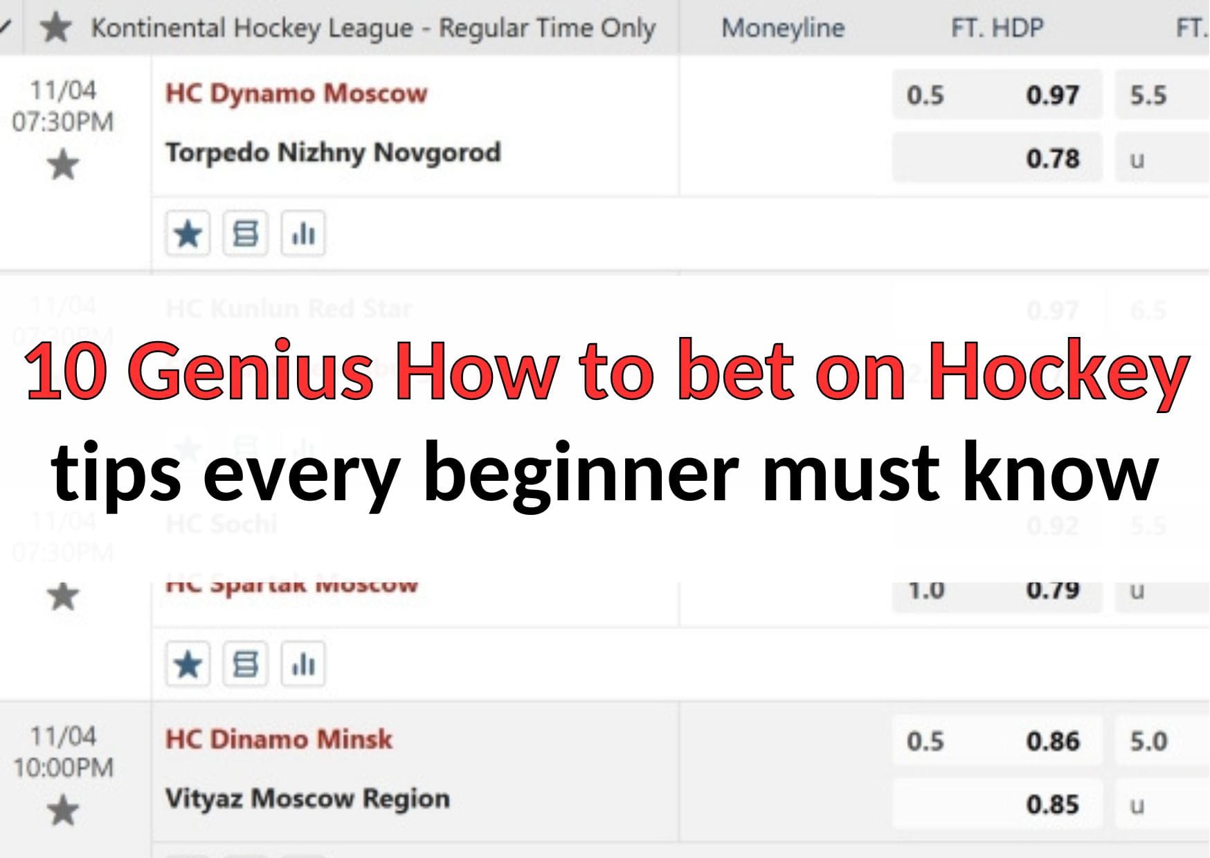 หา อัจฉริยะ จะพนันกันยังไงกับฮ็อคกี้ ทิปที่มือใหม่ต้องรู้